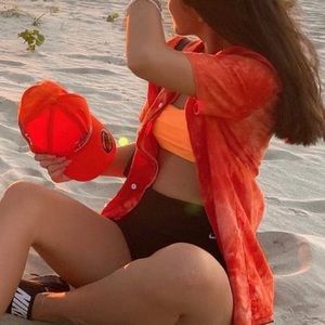 tie-dye button down short sleeve